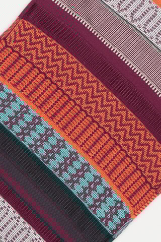 Echarpe Blanc et orange