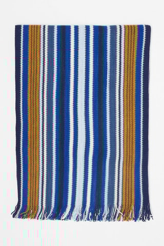 Echarpe en laine Bleu et blanc