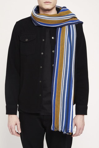 Echarpe en laine Bleu et blanc