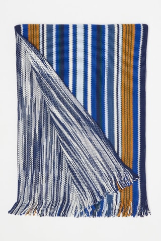 Echarpe en laine Bleu et blanc