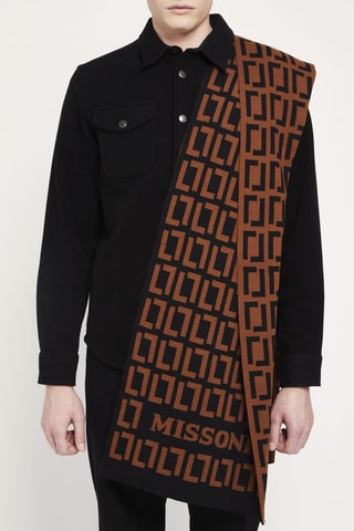Echarpe en laine Noir et marron