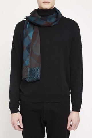 Echarpe Bleu et marron