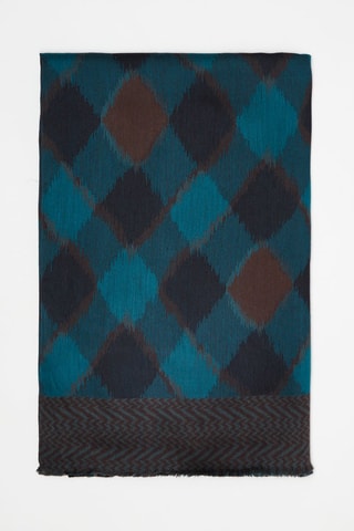 Echarpe Bleu et marron