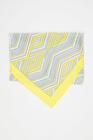 Echarpe en soie - Jaune et ciel