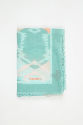 Echarpe - Vert et corail