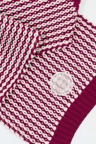 Echarpe en laine - Fuchsia et blanc