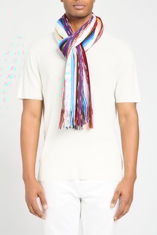 Echarpe en laine - Rouge et blanc