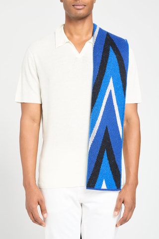 Echarpe en laine vierge et alpaga - Bleu roi