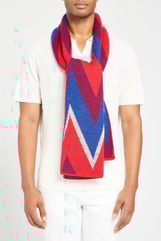 Echarpe en laine vierge et alpaga - Rouge