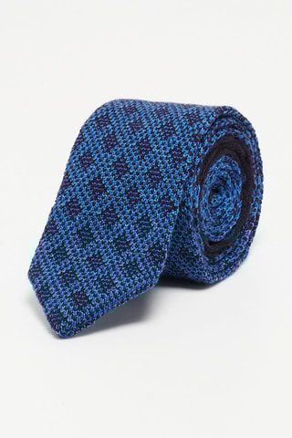 Cravate en laine Bleu marine