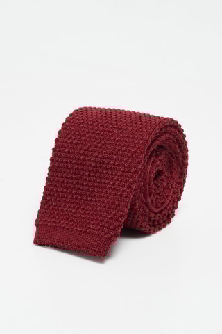 Cravate en laine Bordeaux