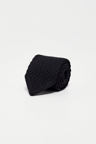 Cravate en laine Noir