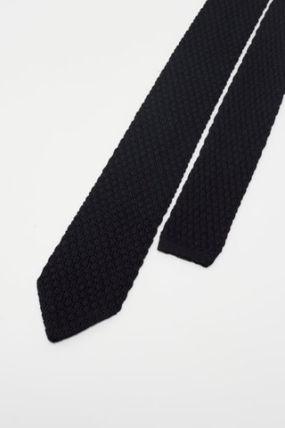 Cravate en laine Noir
