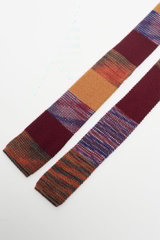 Cravate en laine Bordeaux et orange