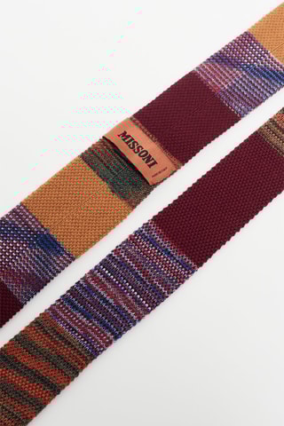 Cravate en laine Bordeaux et orange