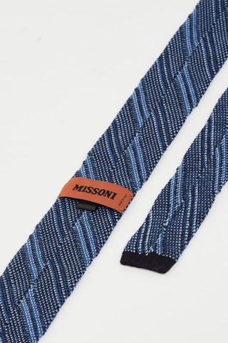 Cravate en laine Indigo