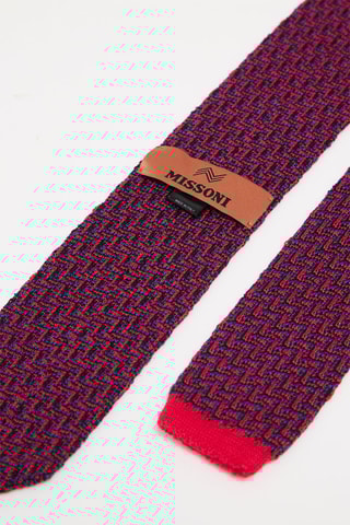 Cravate en soie - Rouge et bleu