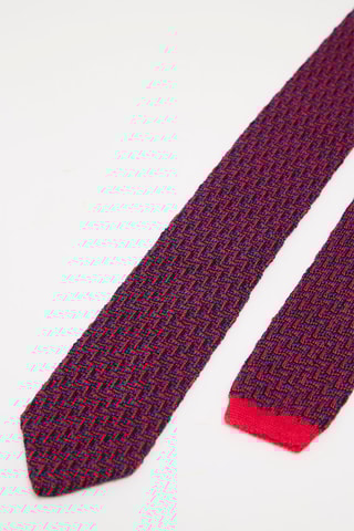 Cravate en soie - Rouge et bleu