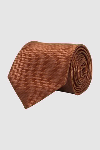 Cravate en soie Marron