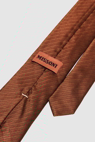 Cravate en soie Marron