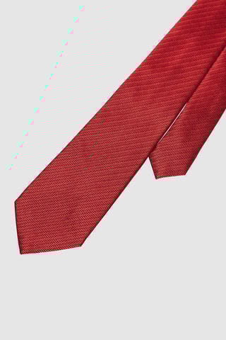 Cravate en soie Rouge