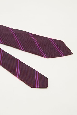Cravate en soie Bordeaux et fuchsia