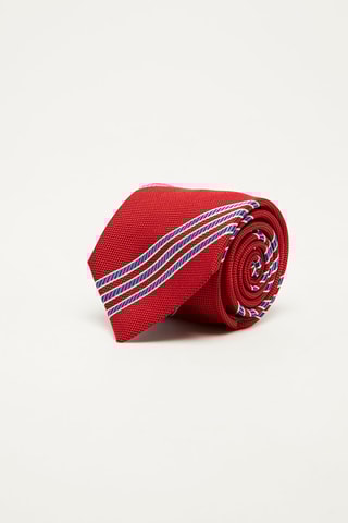 Cravate en soie Rouge