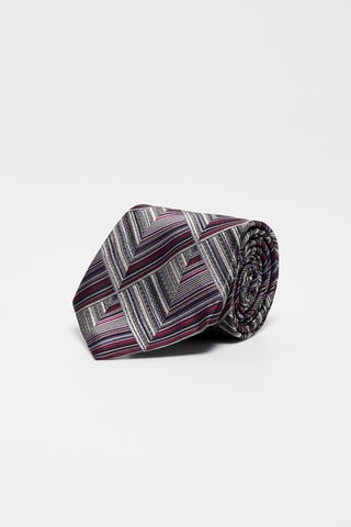 Cravate en soie Noir et violet