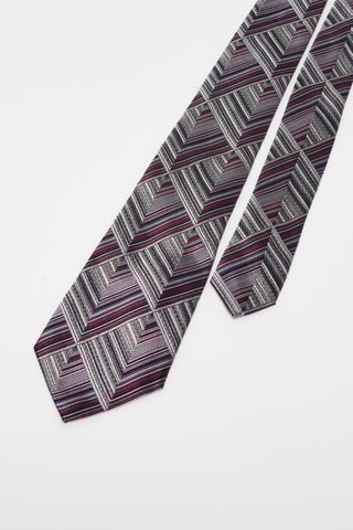 Cravate en soie Noir et violet