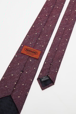 Cravate en soie et laine - Rouge framboise