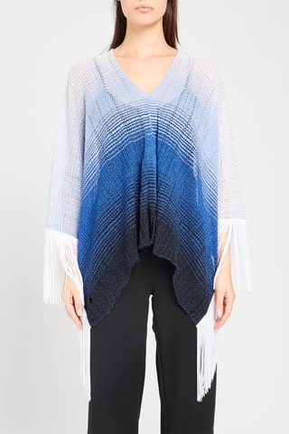 Poncho dip and dye - Ciel