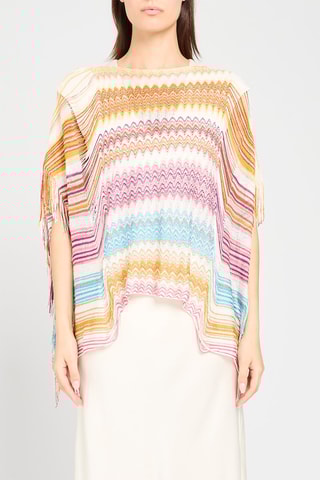 Poncho - Jaune et camel