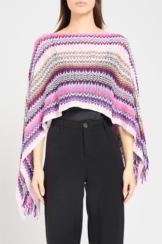 Poncho - Fuchsia et noir
