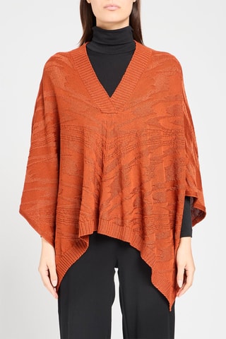 Poncho en laine - Marron