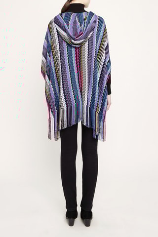 Poncho Violet et bleu clair 