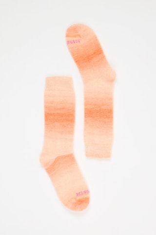 Chaussettes dip and dye en alpaga et mohair - Orange
