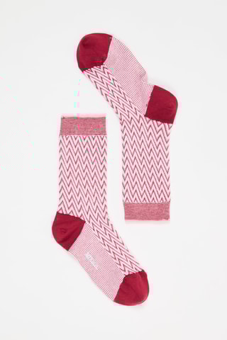 Chaussettes - Rose et bordeaux