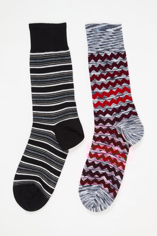 2 paires de chaussettes - Noir et blanc