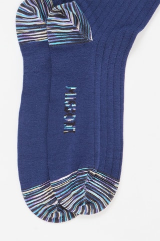 Chaussettes - Bleu cobalt et noir