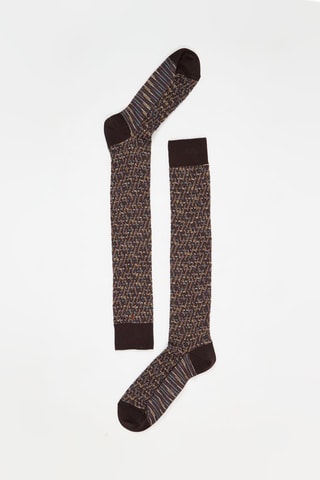 Chaussettes hautes - Marron foncé