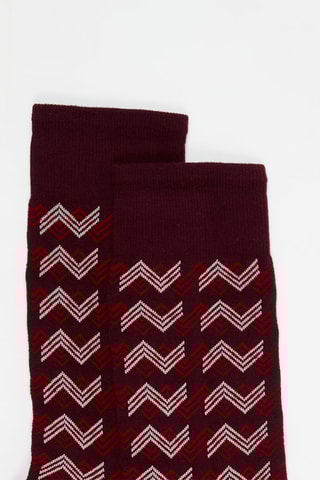 Chaussettes - Bordeaux et rouge