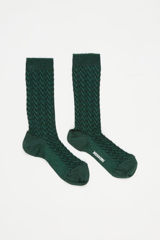 Chaussettes Noir et doré rose