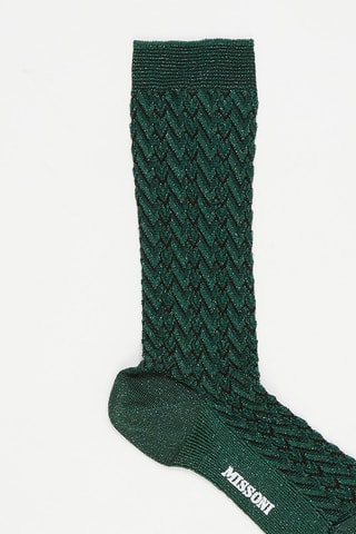 Chaussettes Noir et doré rose