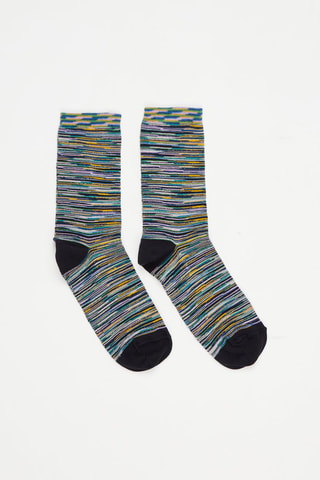 Chaussettes Noir et turquoise