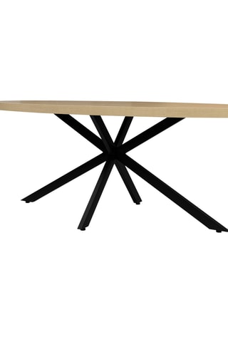Mesa de refeição Céleste - Imitação de madeira e preto