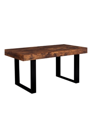 Mesa Brixton - Imitação de madeira e preto