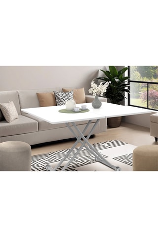 Mesa ajustável Tribeca - Branco e cinzento