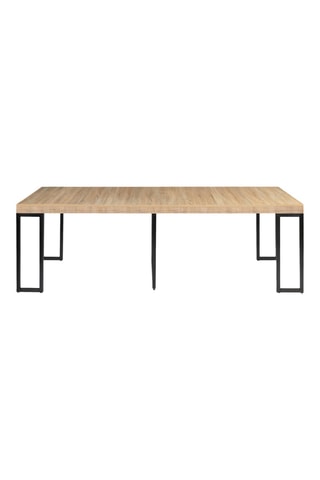 Mesa extensível Manufacture - Imitação de madeira e preto