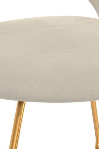 2 cadeiras Malone - Creme e dourado