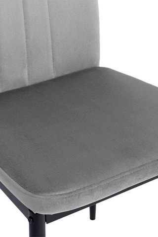 6 cadeiras Jade - 39 x 96 x 41,5 cm - Revestimento em veludo